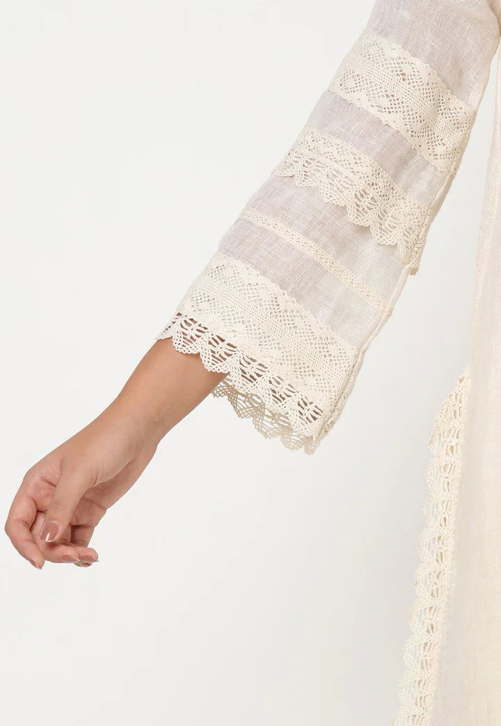 Off White Halo Bloom Fly Free Tunic Set - Pallodstore