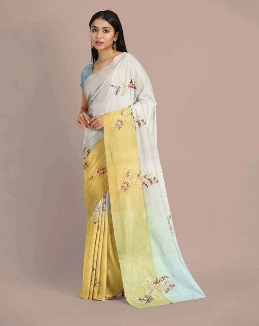Ombre Shaded Organza Saree - Pallodstore