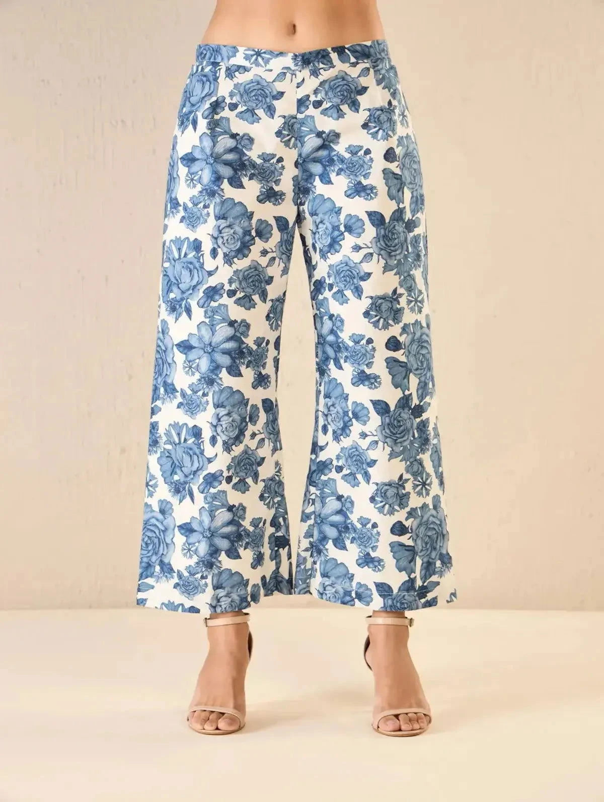 Oversize Blue Blossom Shirt Co-ord Set - Pallodstore