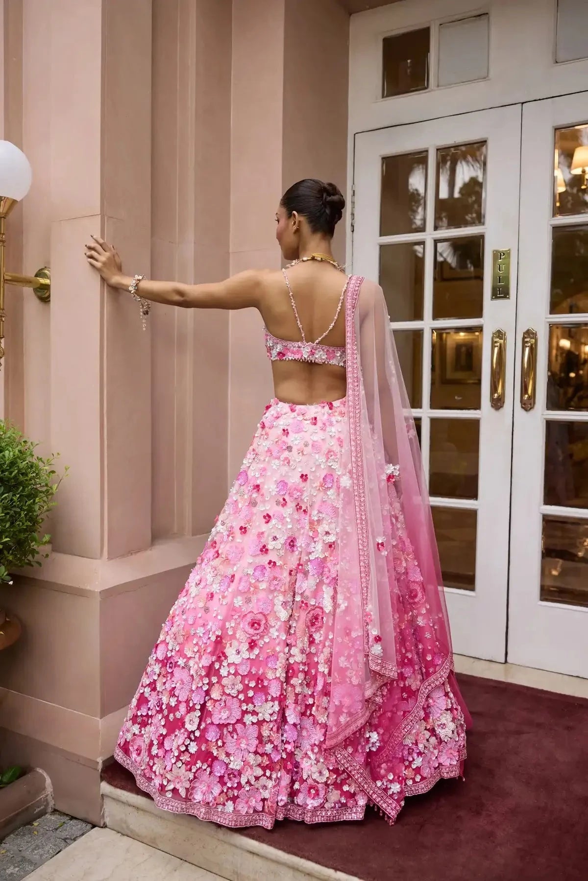 PINK OMBRE ROSITA LEHENGA SET - Pallodstore