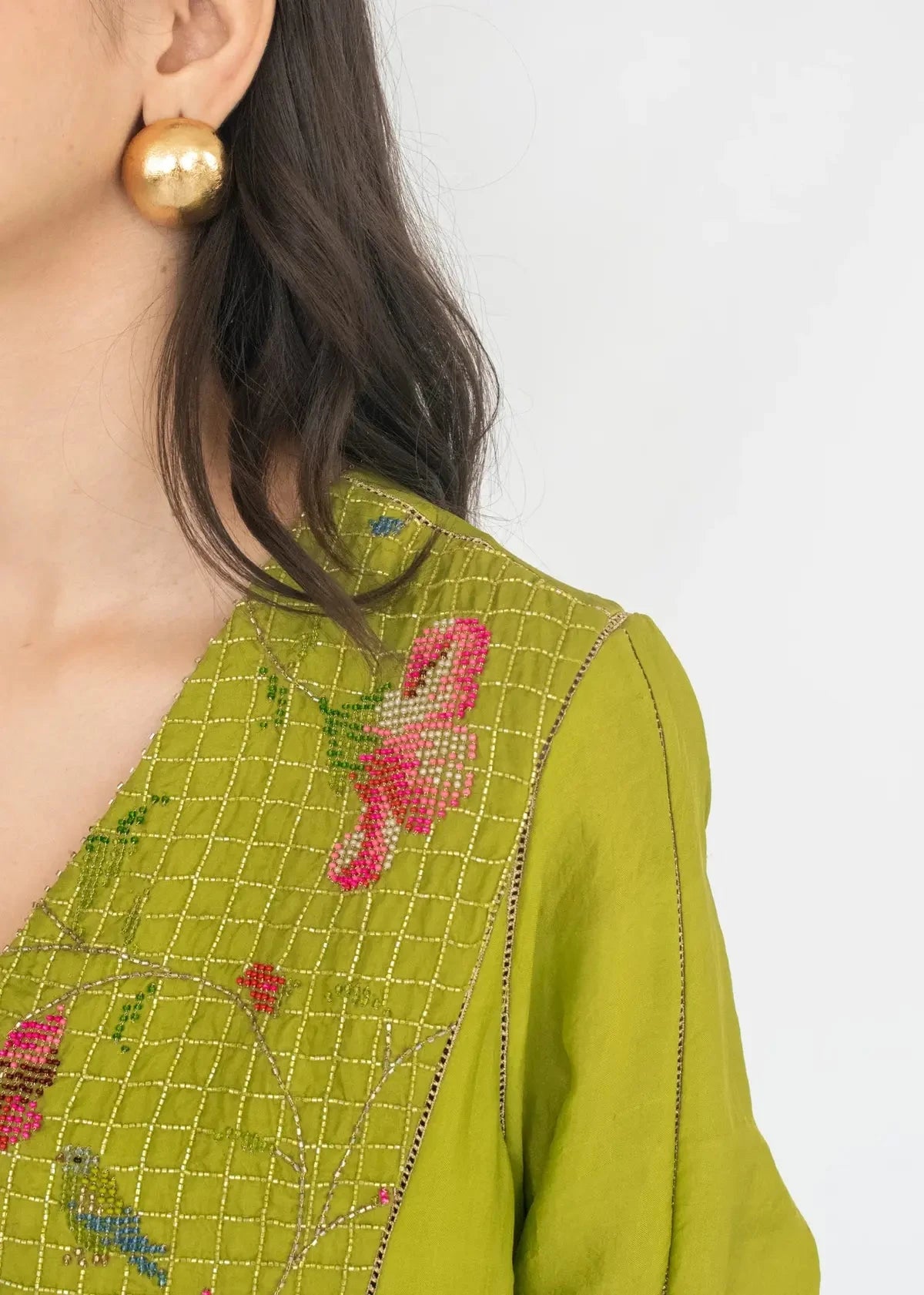 Parrot Green Masakali Kurta Set - Pallodstore