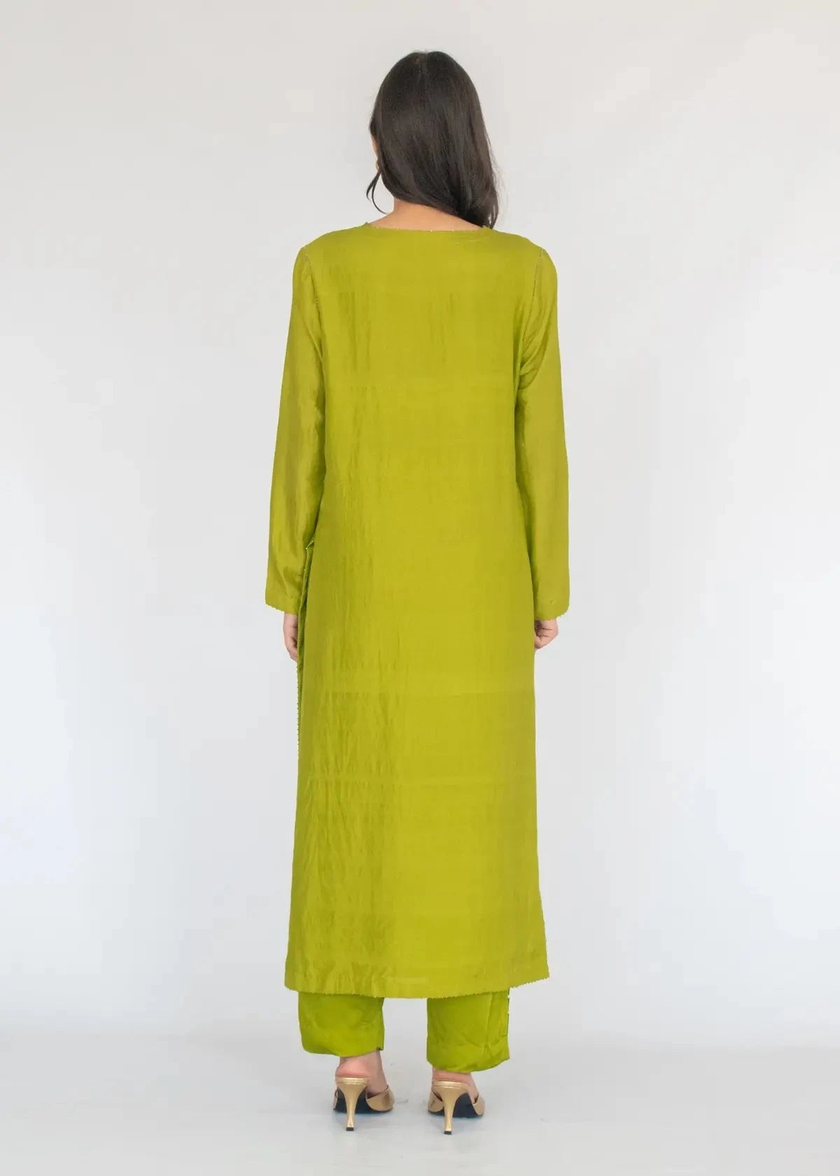 Parrot Green Masakali Kurta Set - Pallodstore