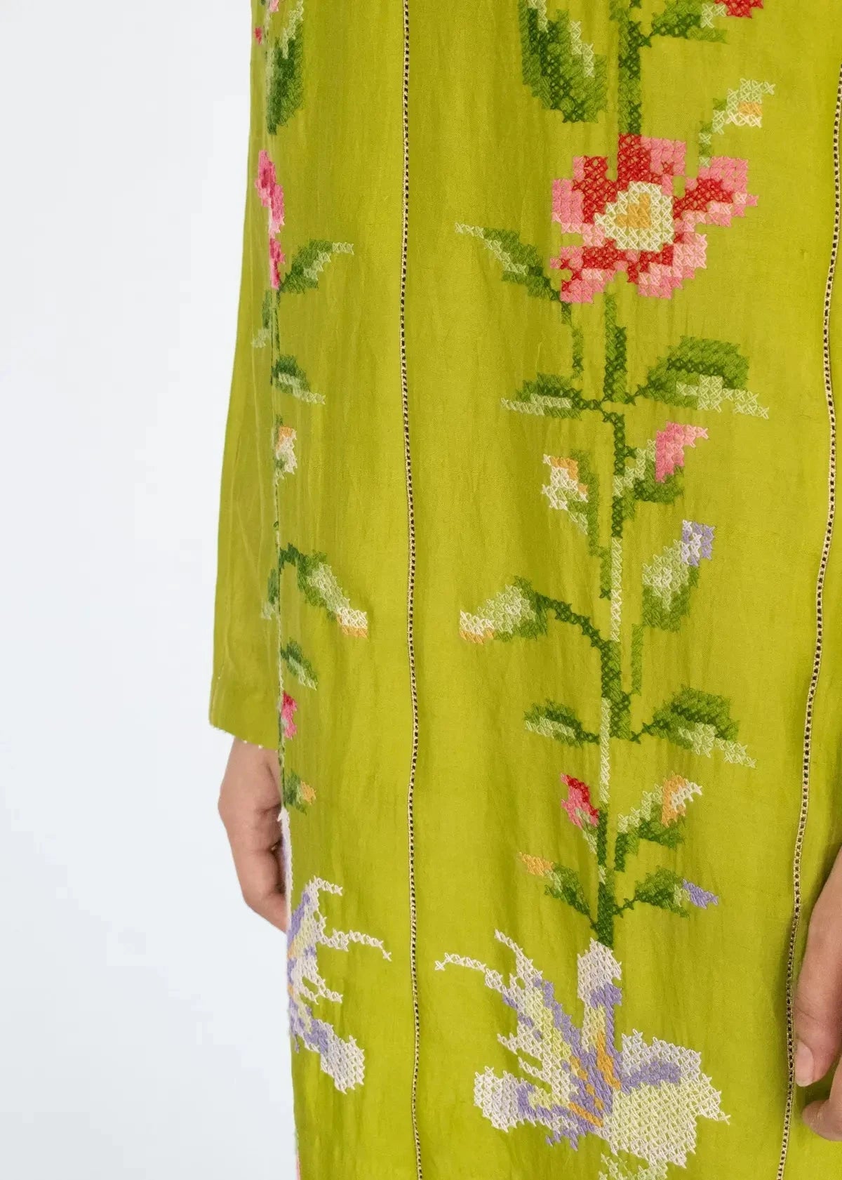 Parrot Green Moha Kurta Set - Pallodstore
