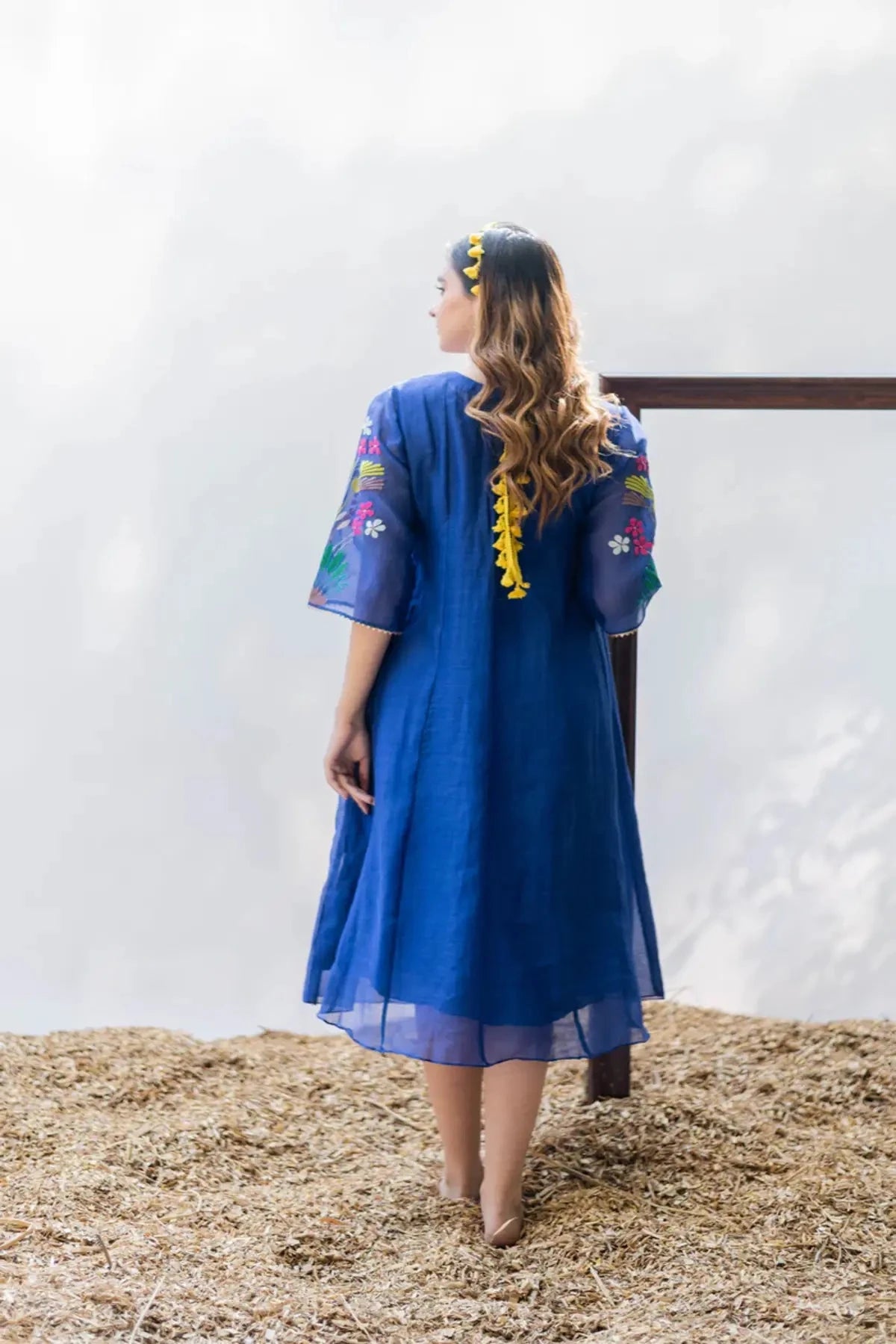 Peacock Blue Zuri Jacket Tunic - Pallodstore