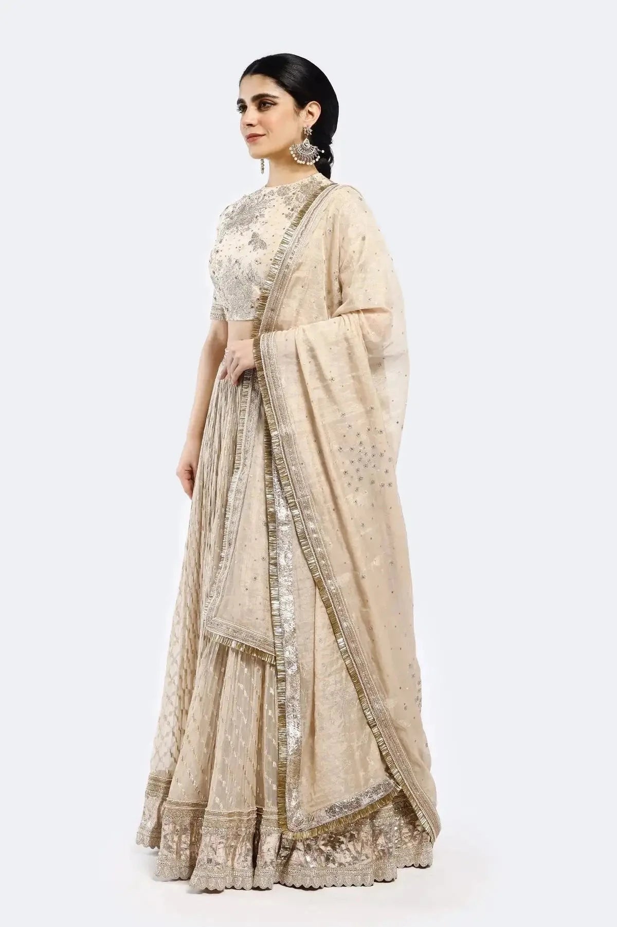 Pearl Ivory Lehenga Set - Pallodstore