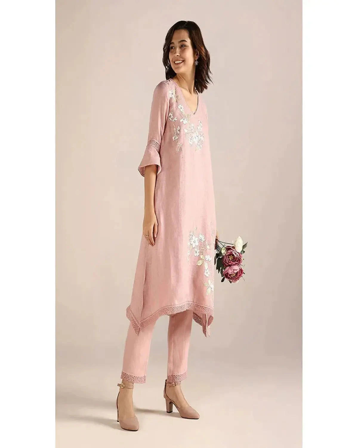 Pink Blush Camelia Fly Free Co-Ord Set - Pallodstore