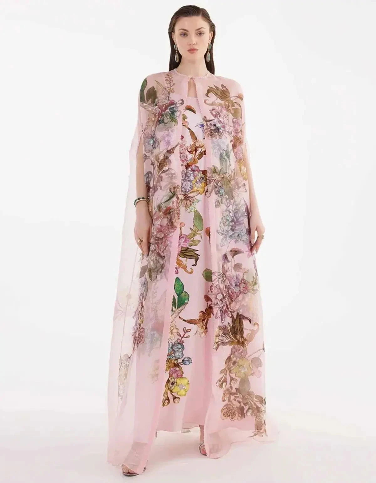 Pink Cape With Slip Dress - Pallodstore