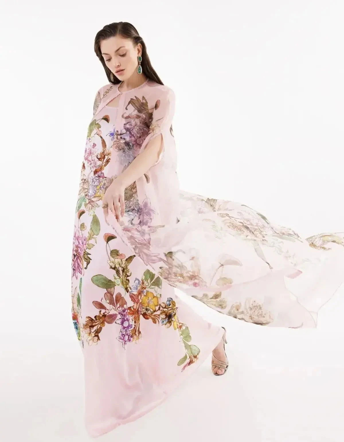 Pink Cape With Slip Dress - Pallodstore