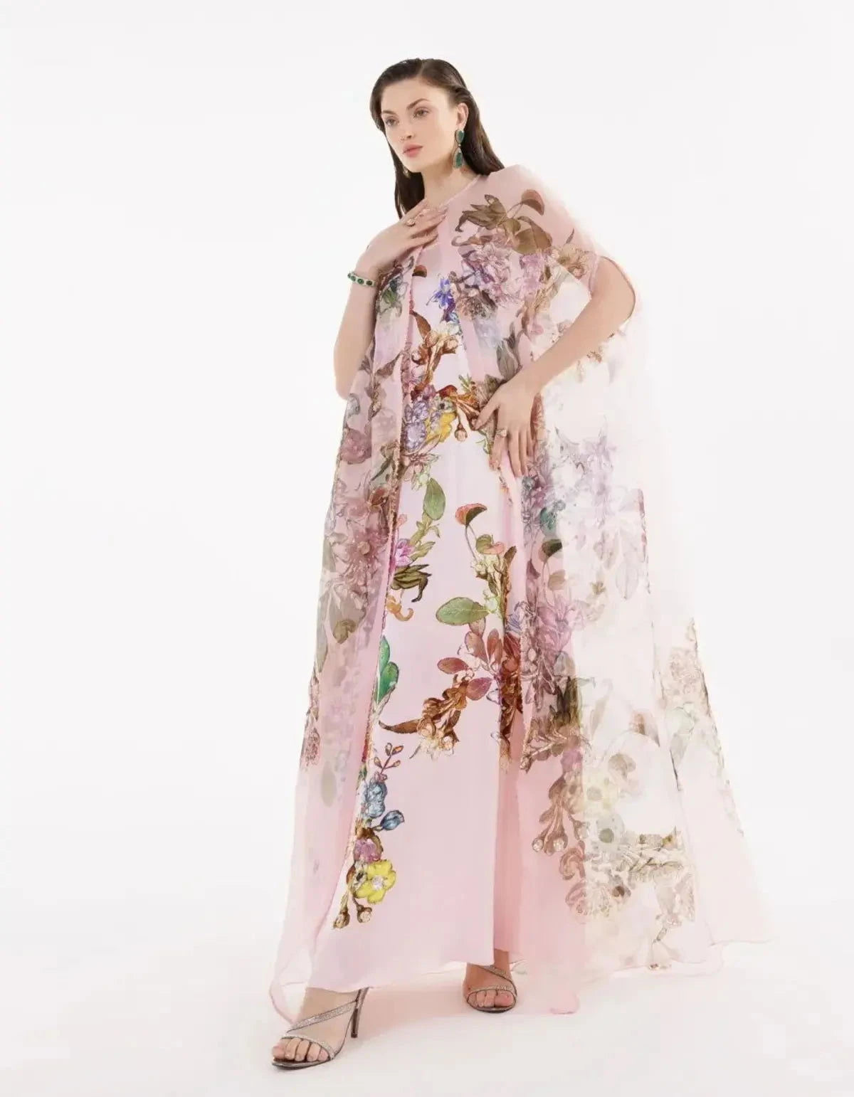 Pink Cape With Slip Dress - Pallodstore
