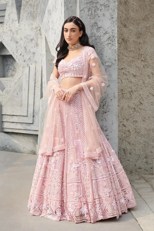 Pink Cerise Lehenga - Pallodstore