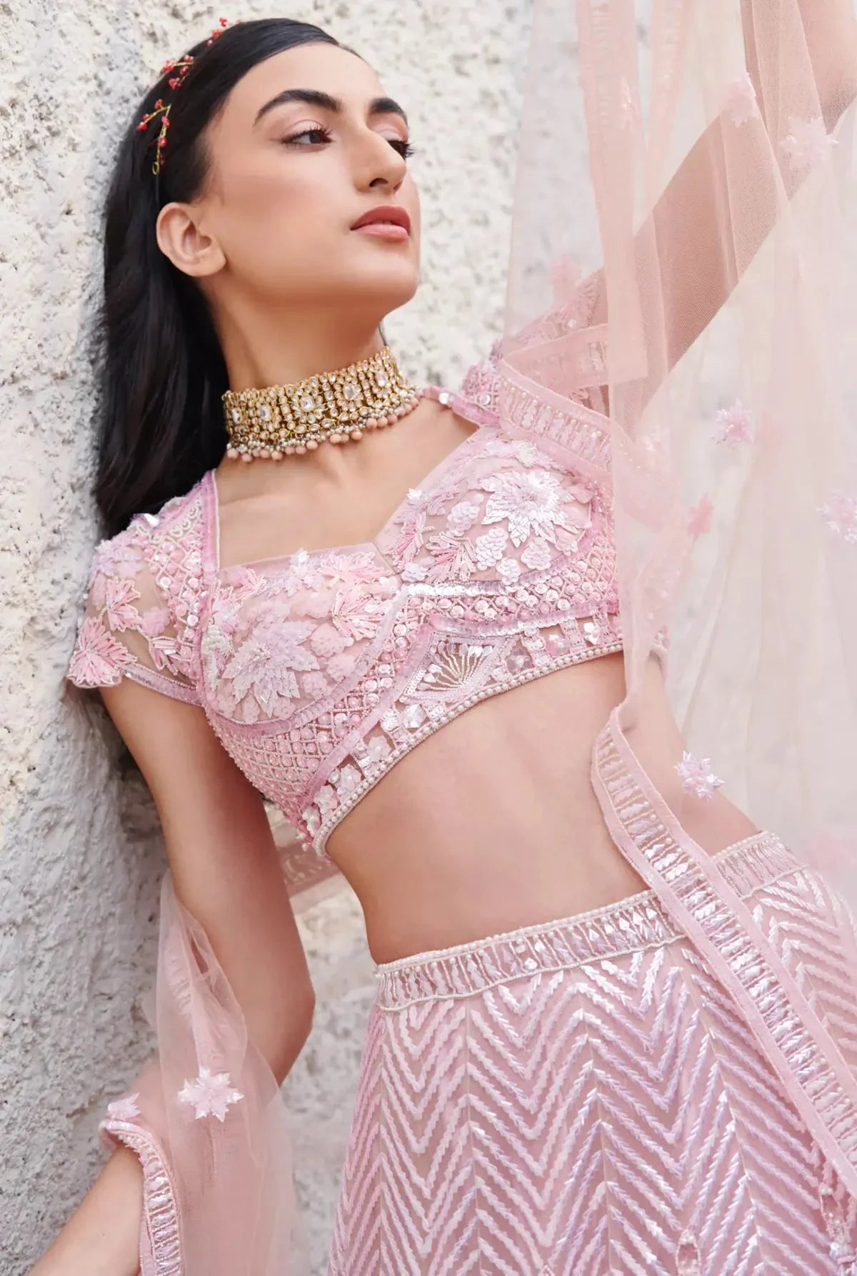 Pink Cerise Lehenga - Pallodstore
