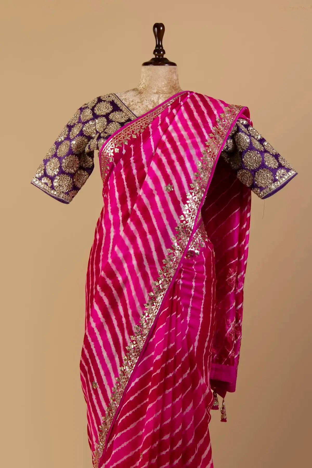 Pink Dupion Silk Saree - Pallodstore