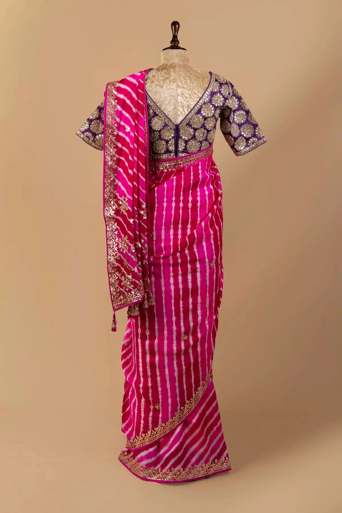 Pink Dupion Silk Saree - Pallodstore