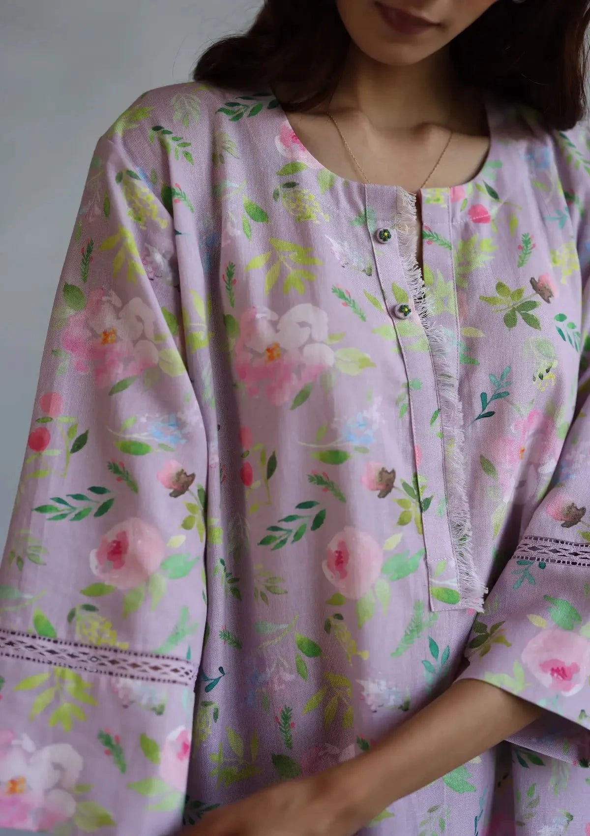 Pink Hyacinth Kurta Set - Pallodstore