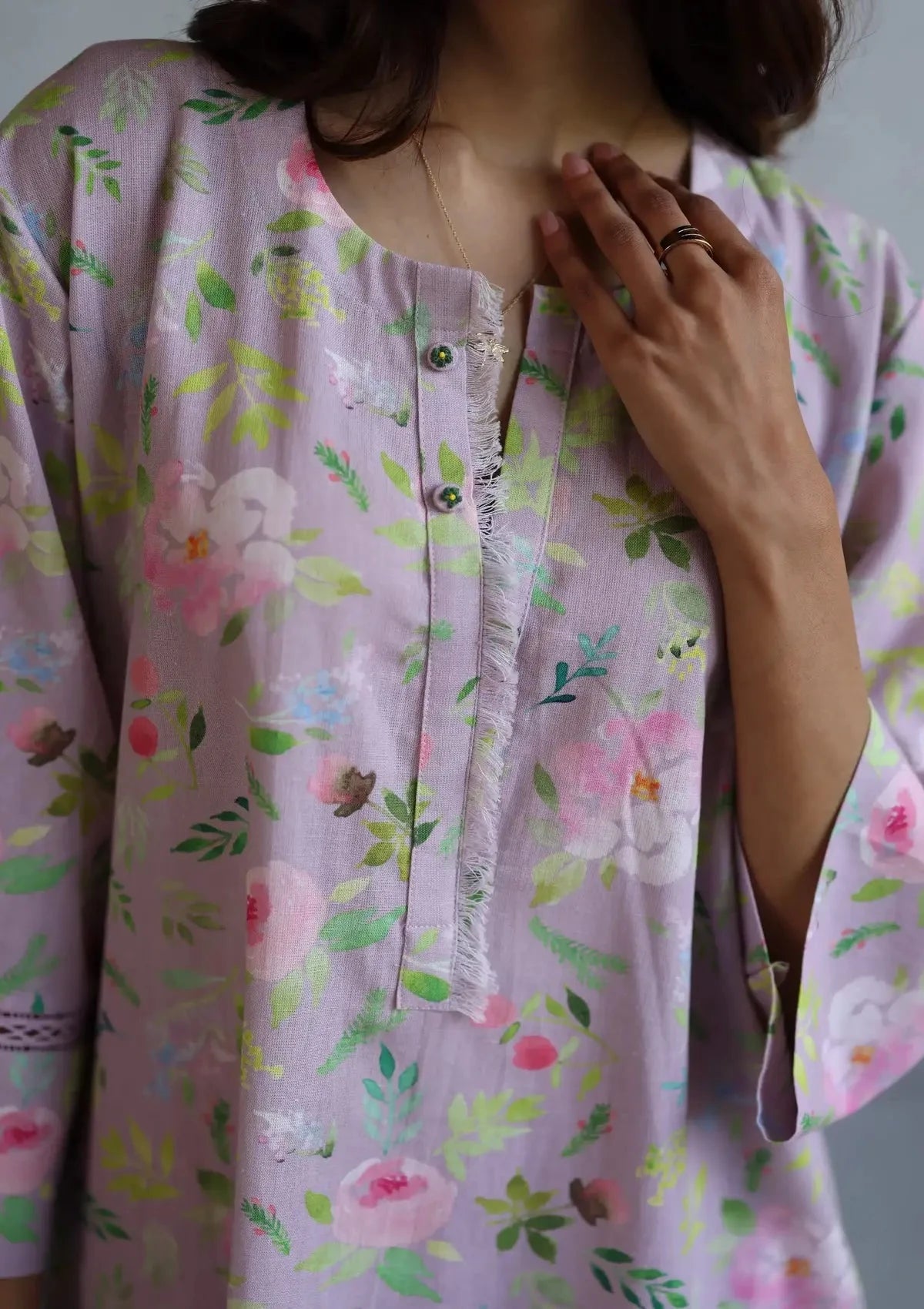 Pink Hyacinth Kurta Set - Pallodstore