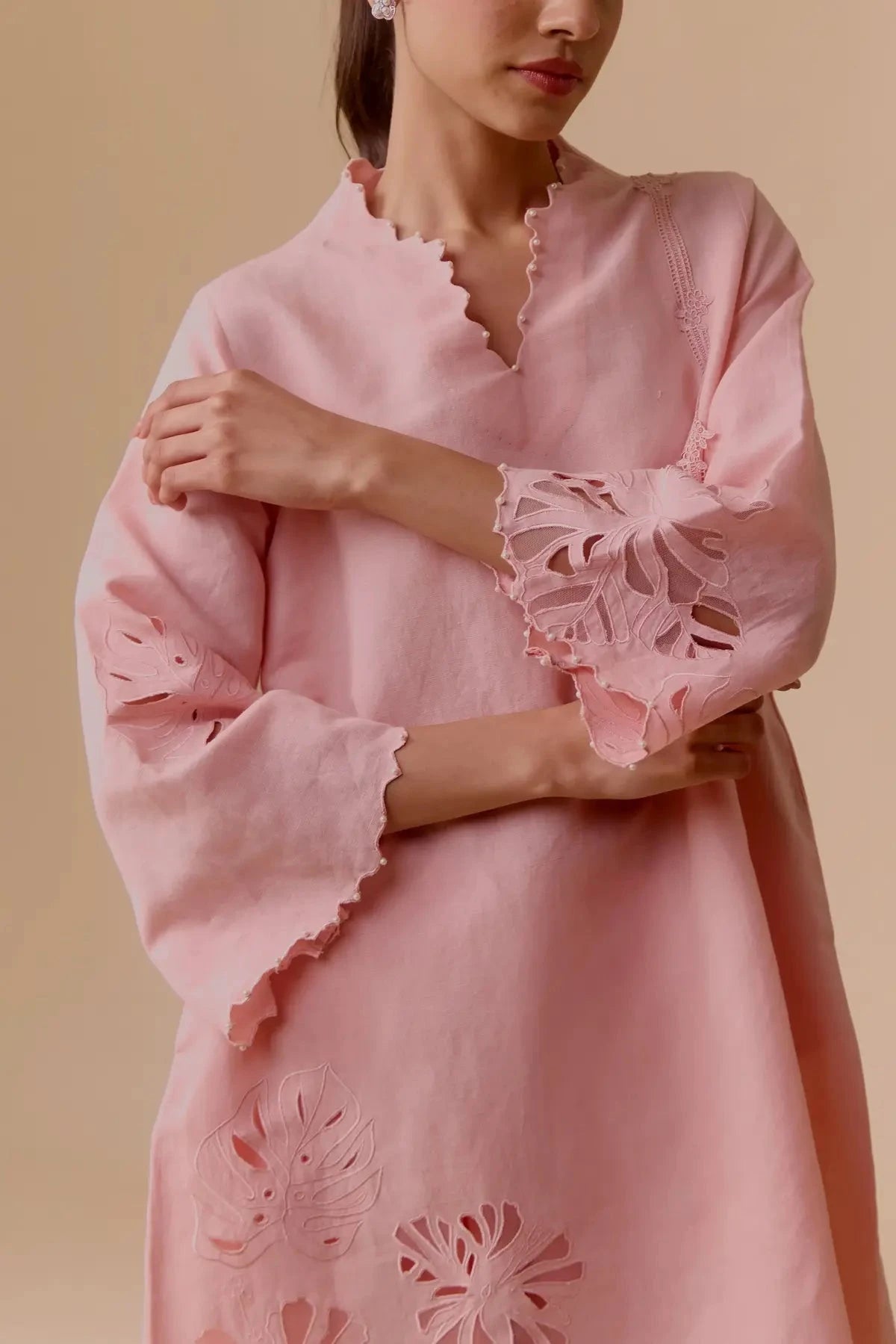 Pink Resham Kurta - Pallodstore