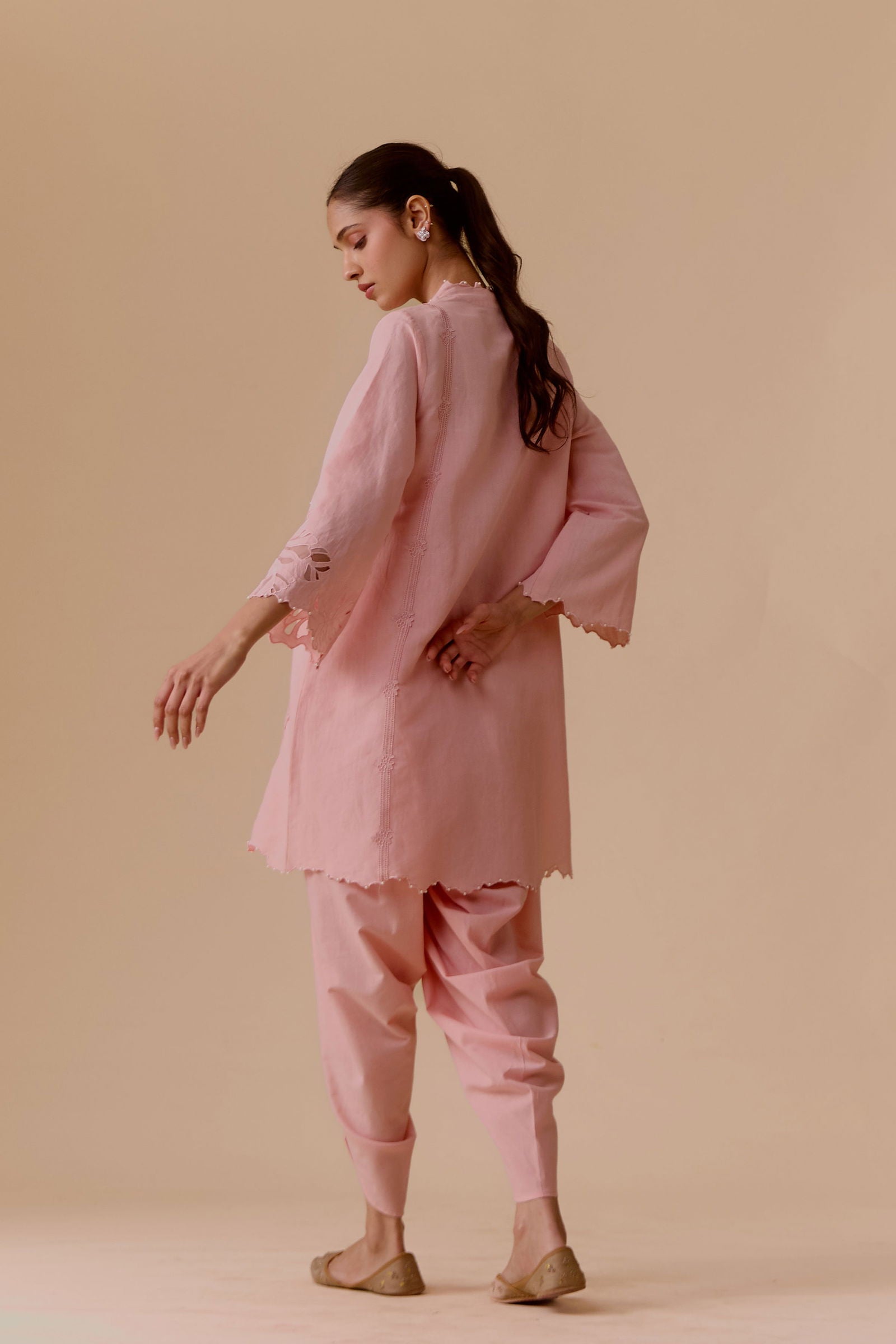 Pink Resham Kurta - Pallodstore