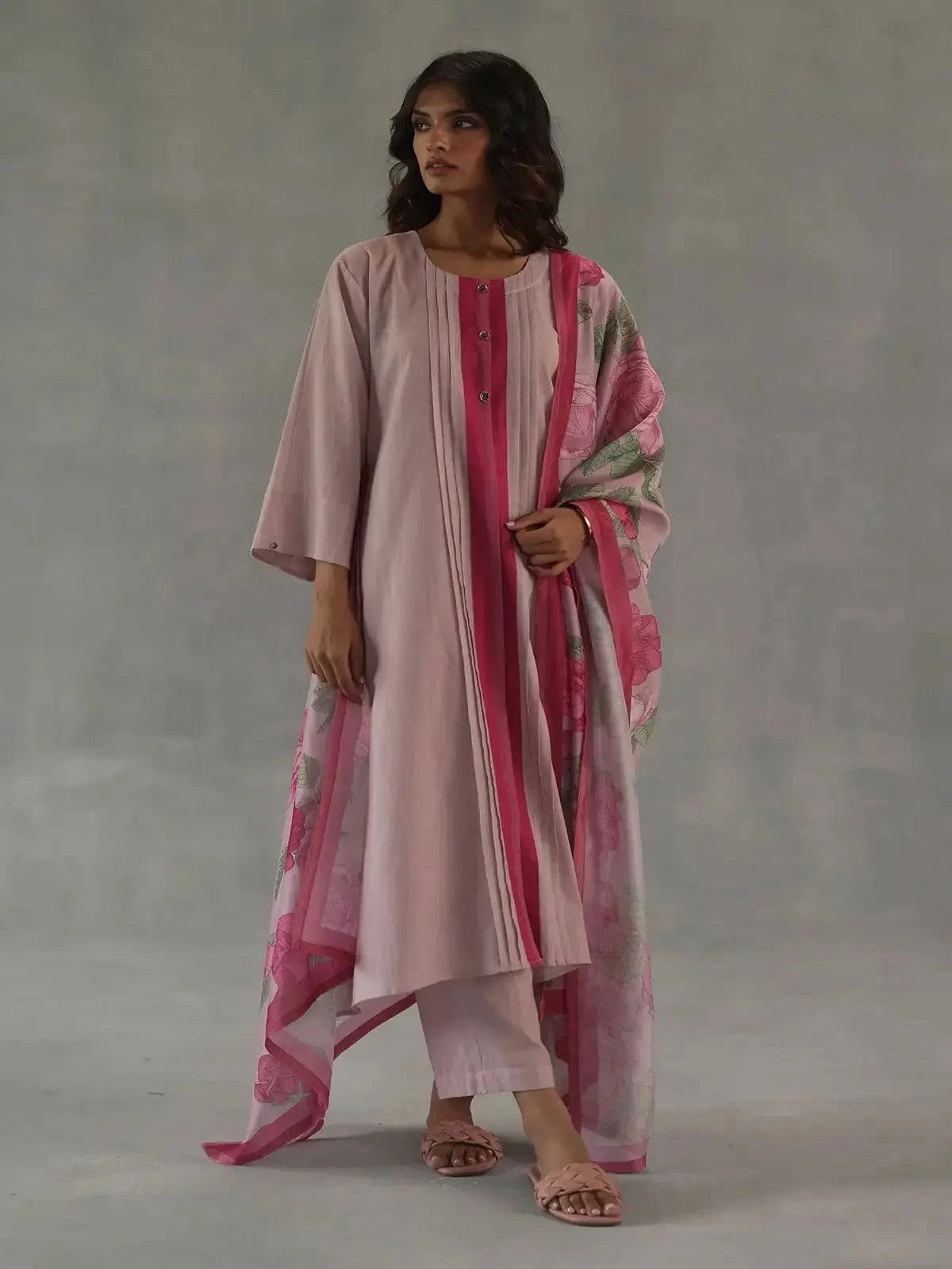 Pink Tuberose Kurta Set - Pallodstore