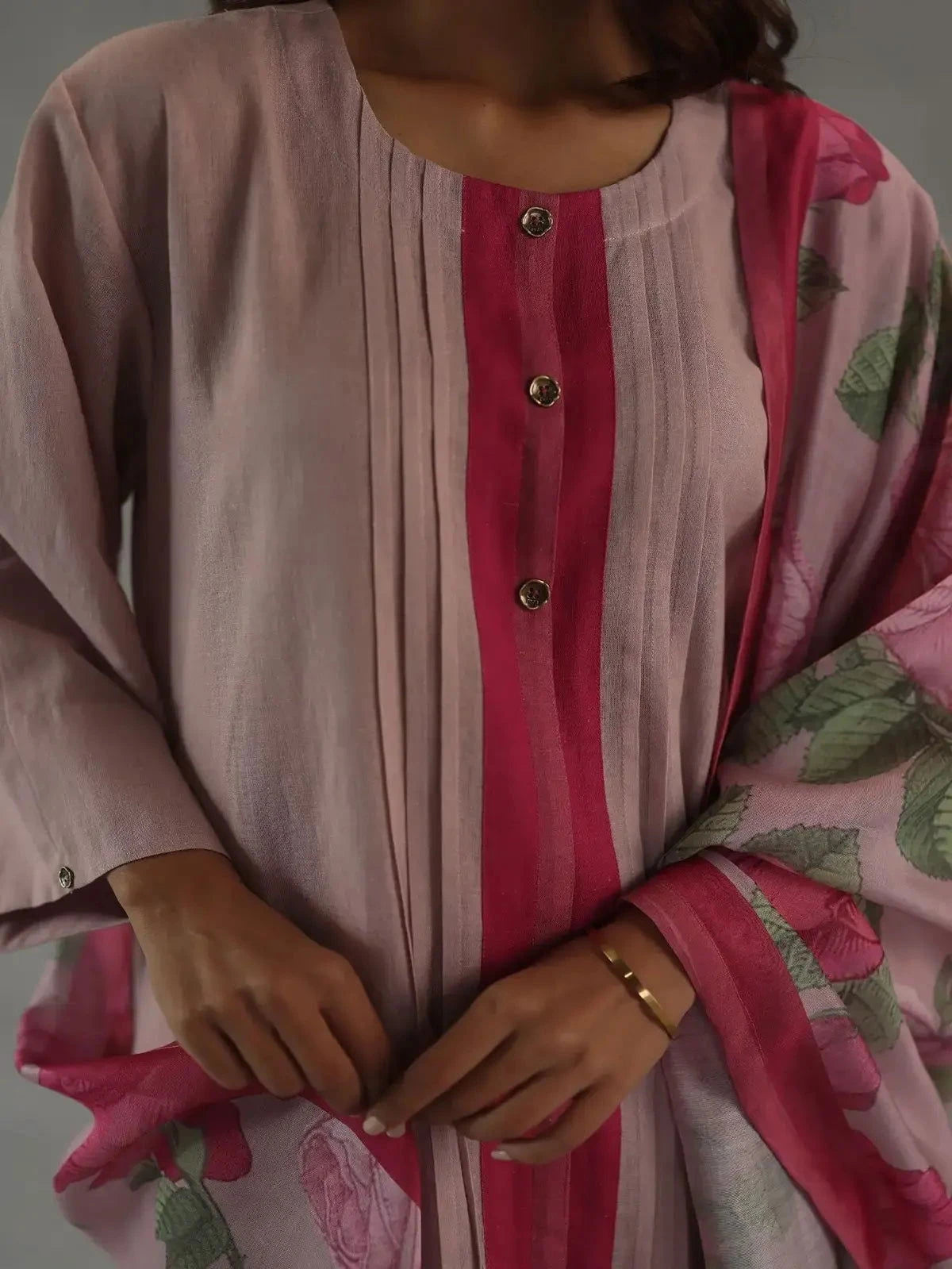 Pink Tuberose Kurta Set - Pallodstore