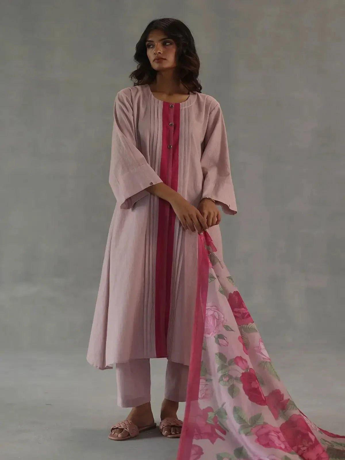 Pink Tuberose Kurta Set - Pallodstore