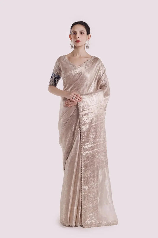 Platinum Tissue Embellished Saree - Pallodstore