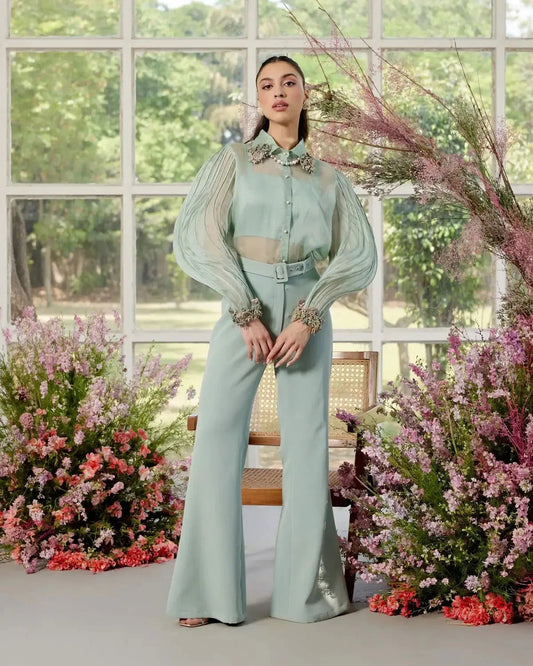 Prudence Aqua Co-ord Set - Pallodstore