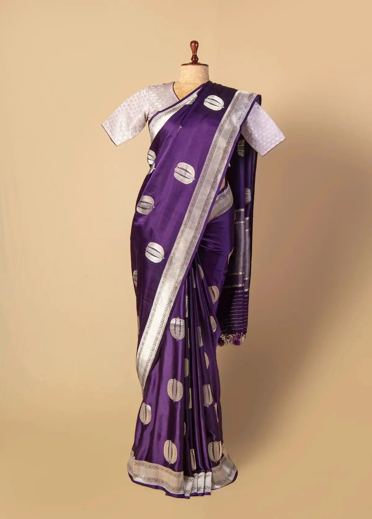 Purple Gajji Silk Saree - Pallodstore
