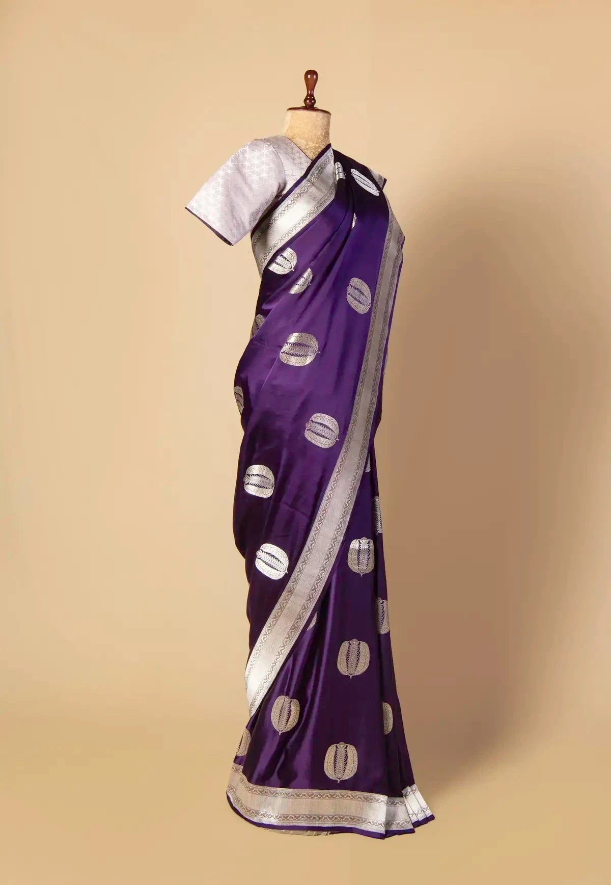 Purple Gajji Silk Saree - Pallodstore