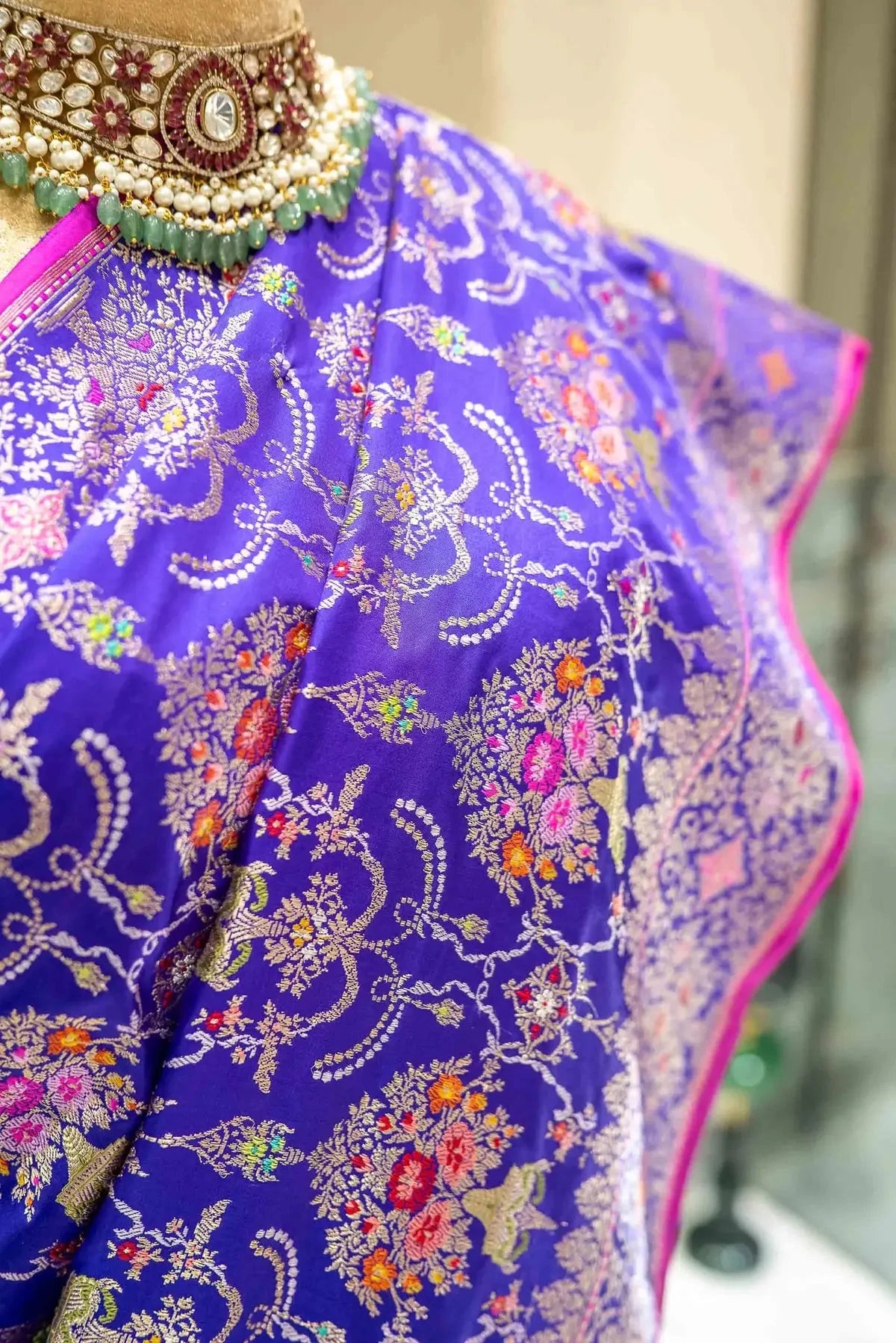 Purple Uppada Banarasi Silk Saree - Pallodstore