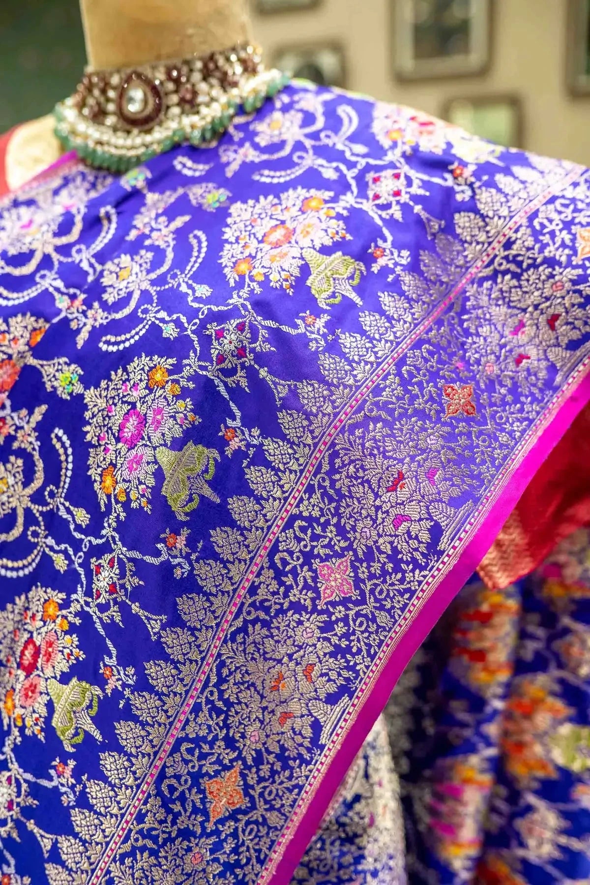 Purple Uppada Banarasi Silk Saree - Pallodstore