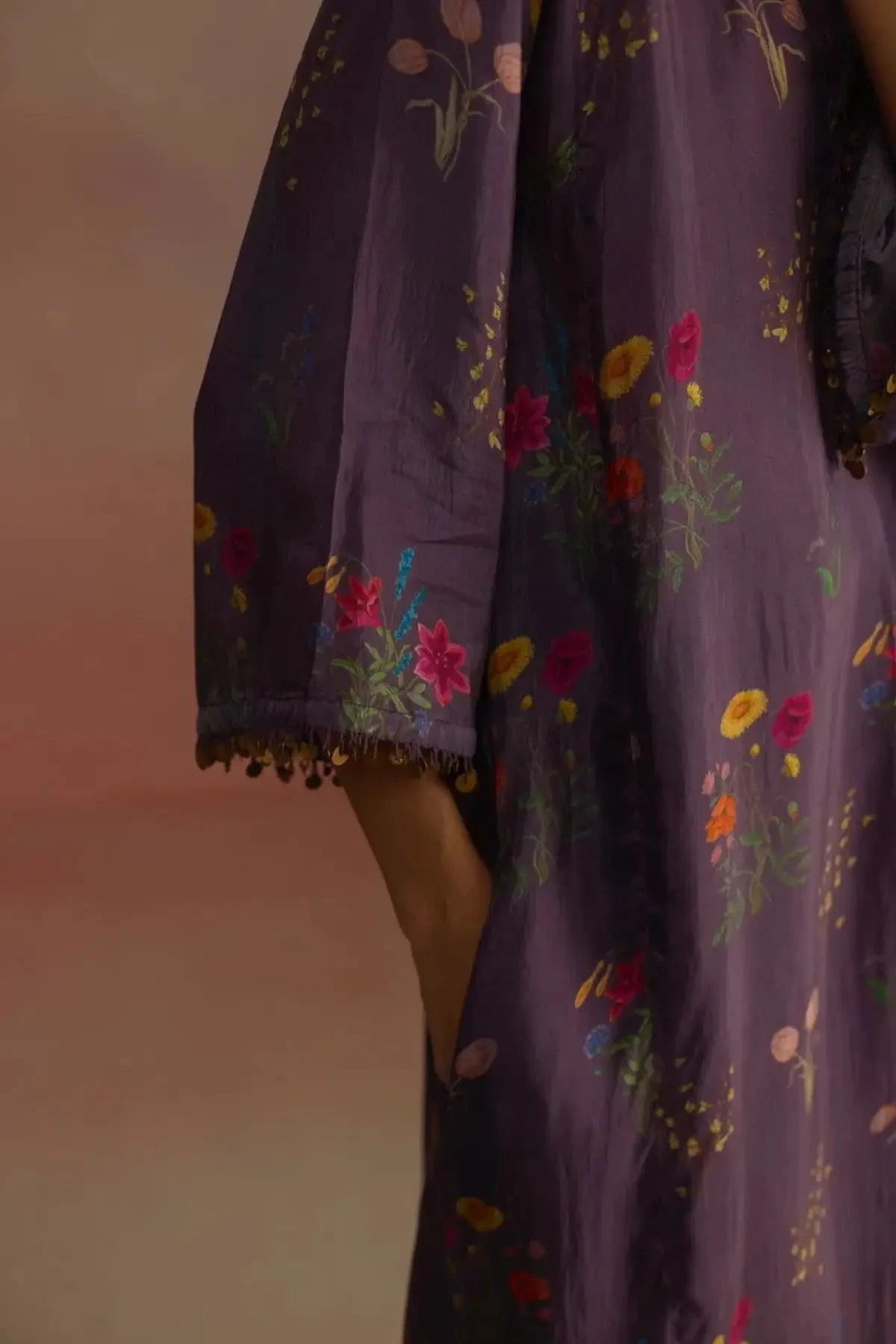 Purple Zaira Long Kurta Set - Pallodstore