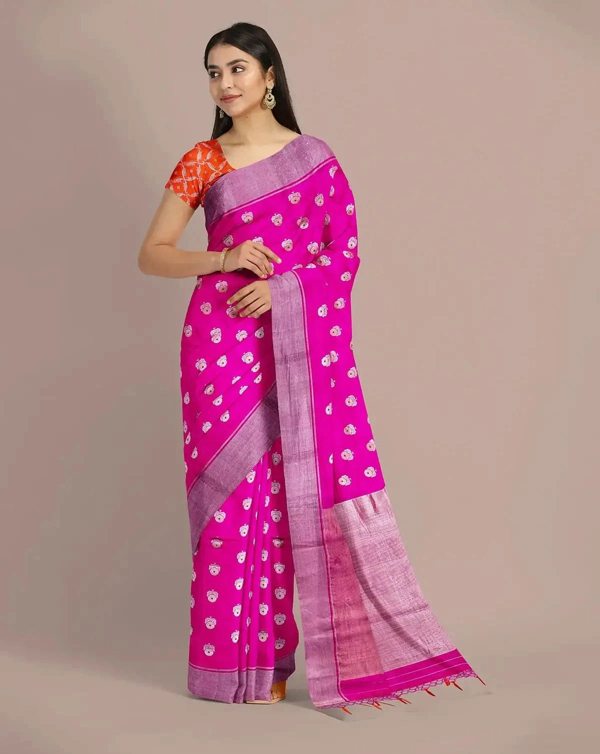 Rani Pink Banarasi Silk Saree - Pallodstore