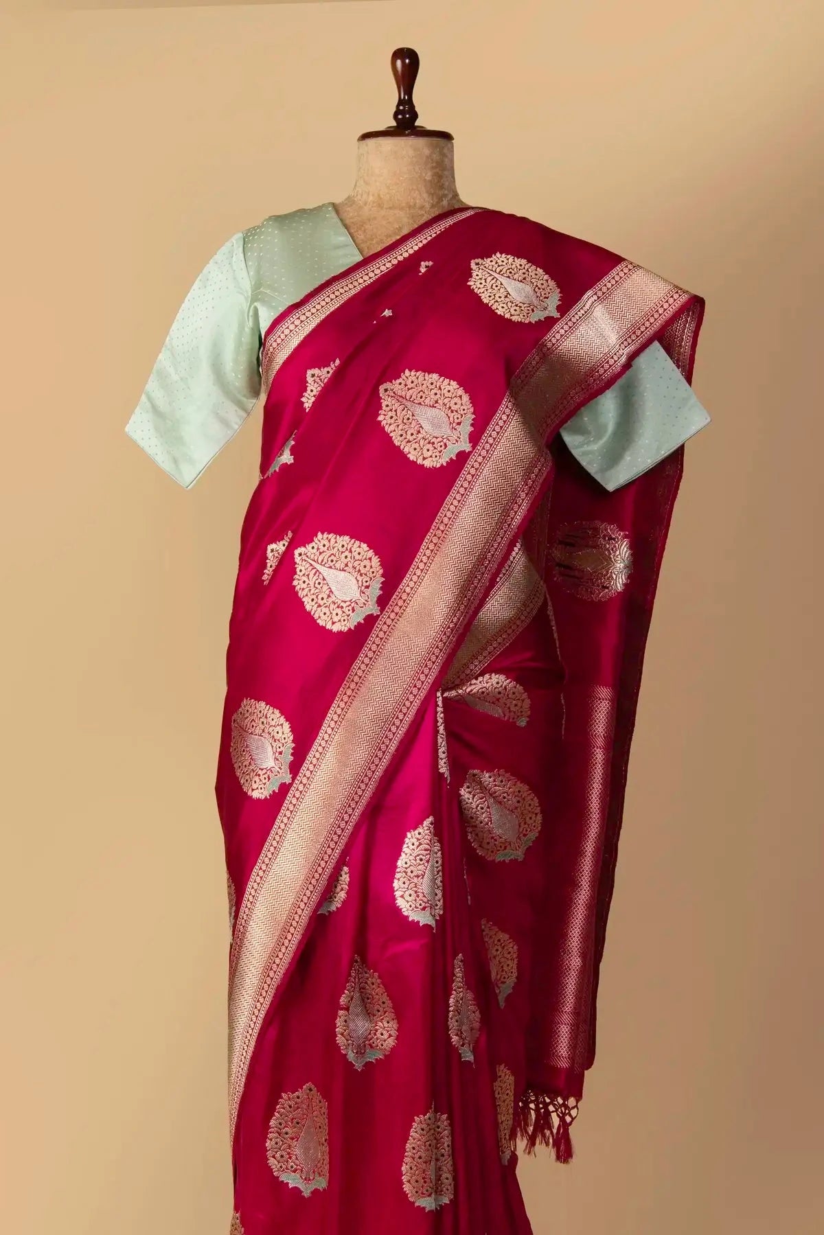 Rani Pink Banarasi Silk Saree - Pallodstore