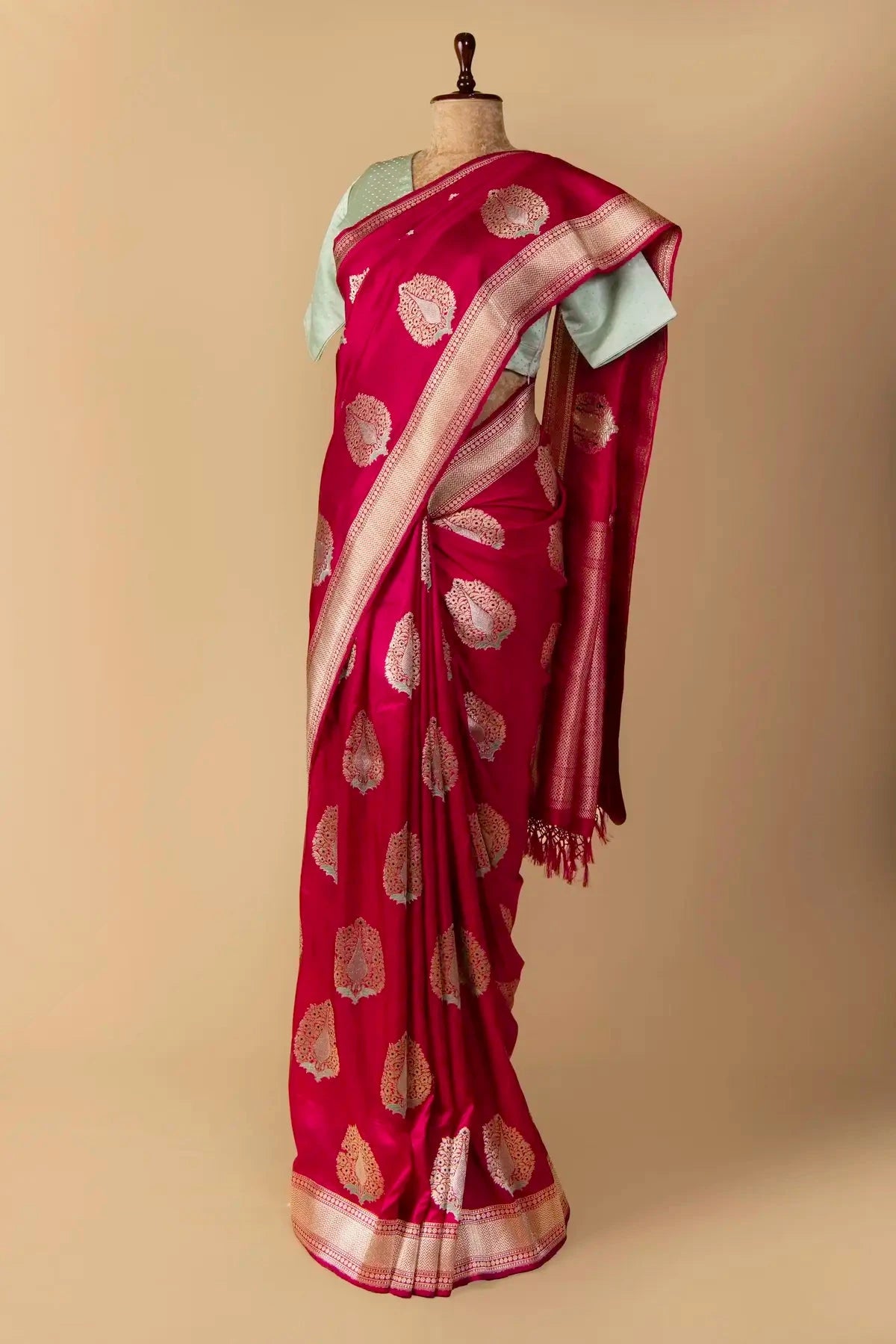 Rani Pink Banarasi Silk Saree - Pallodstore