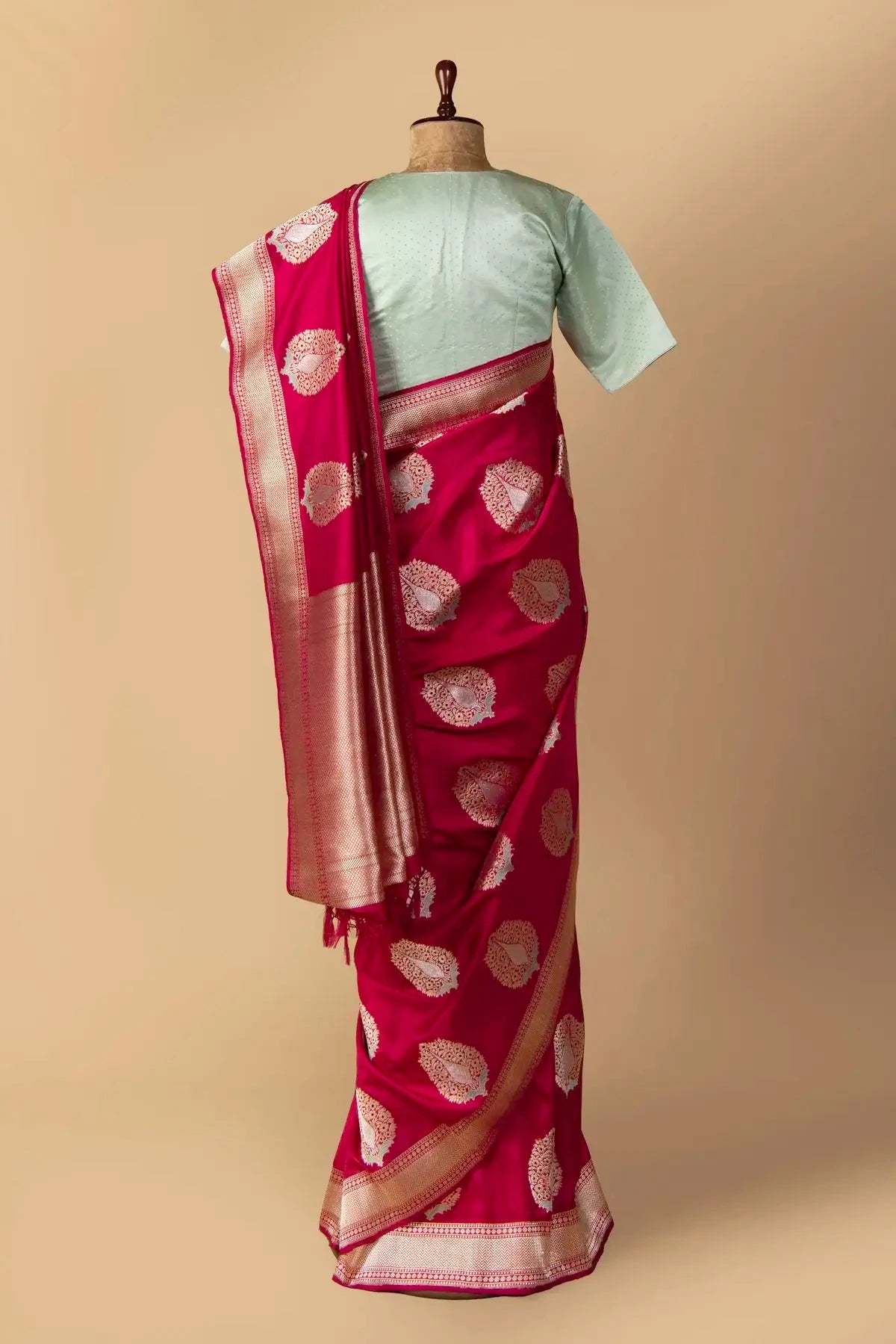 Rani Pink Banarasi Silk Saree - Pallodstore