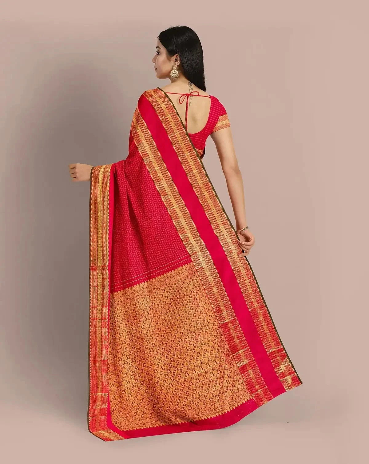 Rani Pink Kanjivaram Saree - Pallodstore