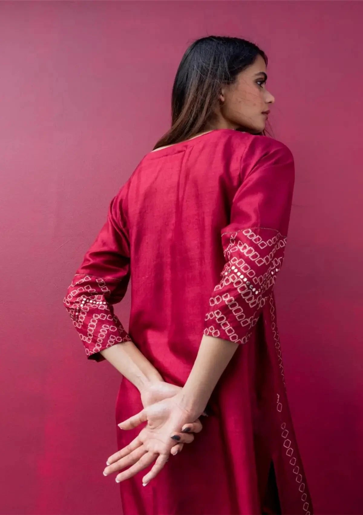 Robyn Maroon Kurta Set - Pallodstore