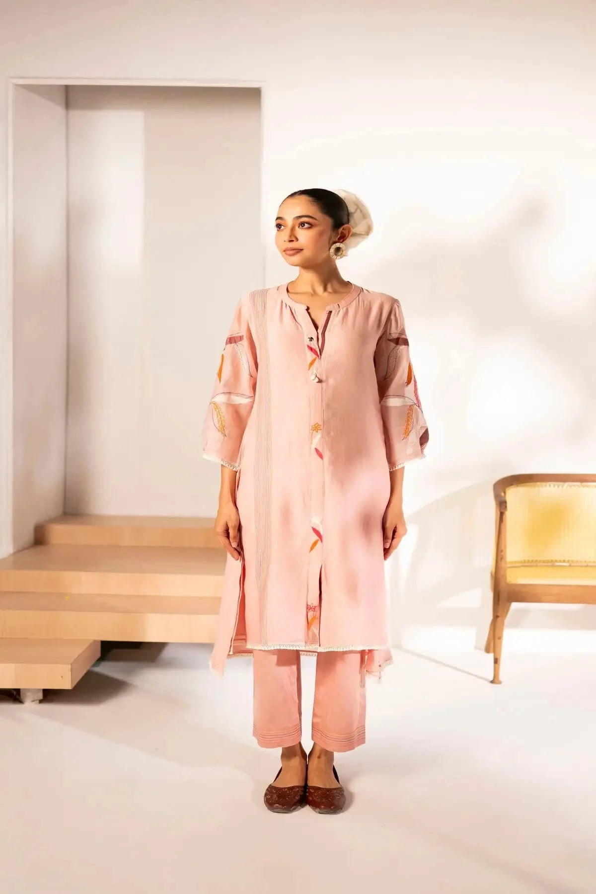 Rose Pink Ziva Tunic Set - Pallodstore