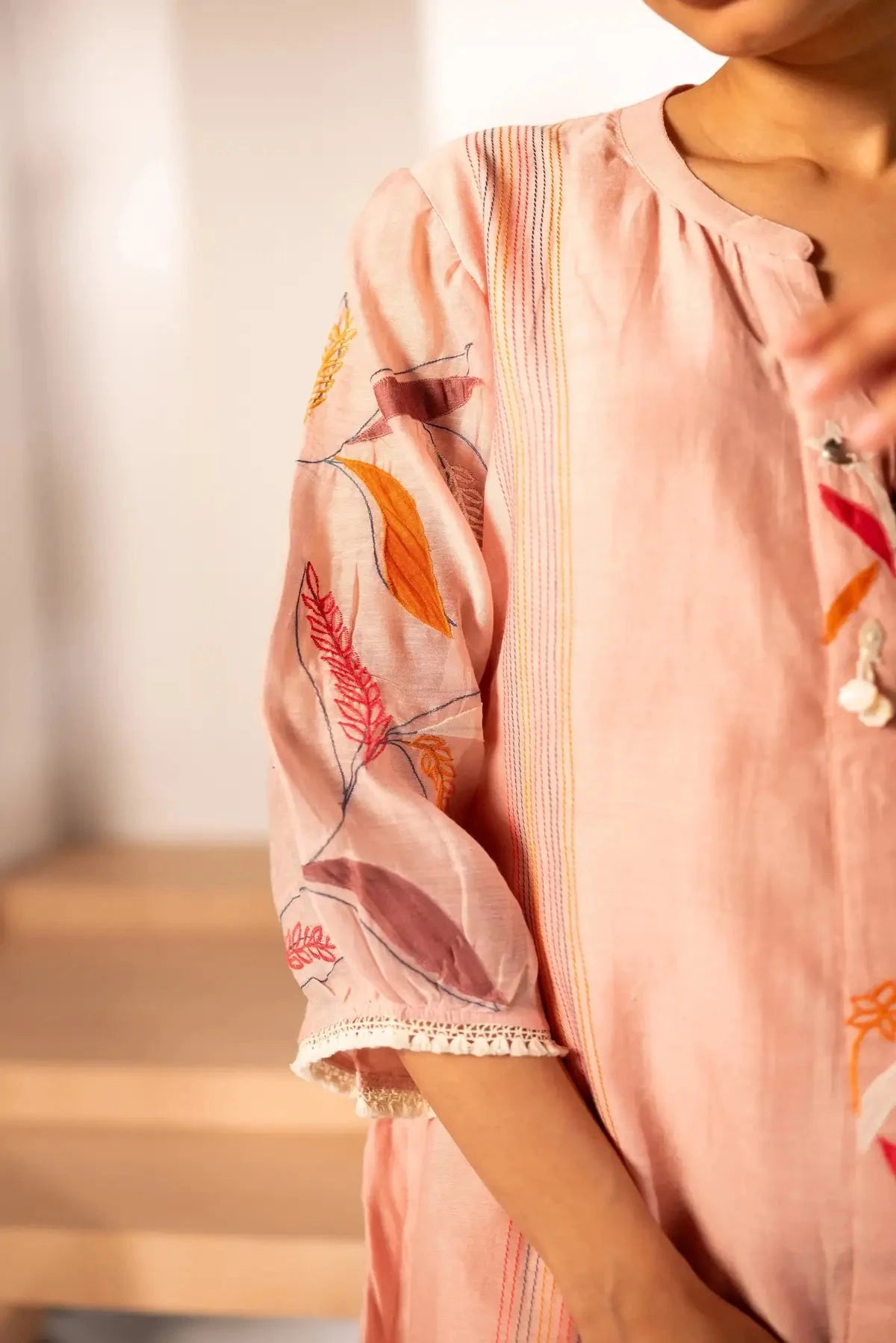 Rose Pink Ziva Tunic Set - Pallodstore