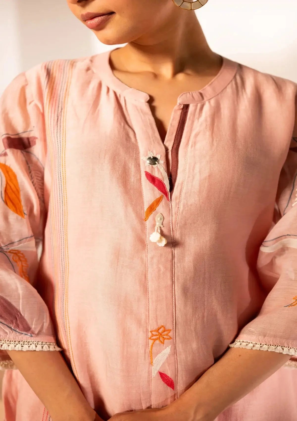 Rose Pink Ziva Tunic Set - Pallodstore