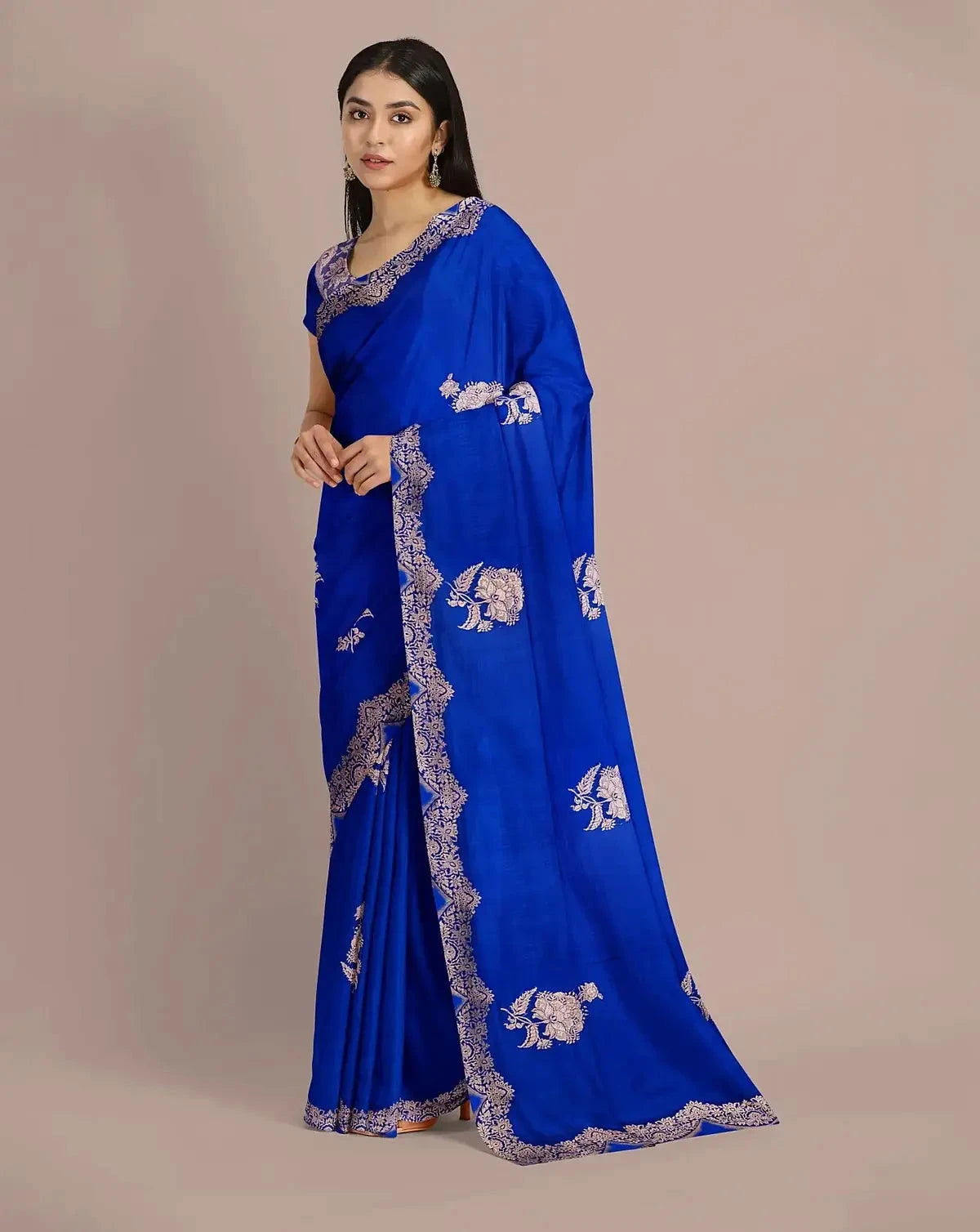 Royal Blue Banarasi Saree - Pallodstore