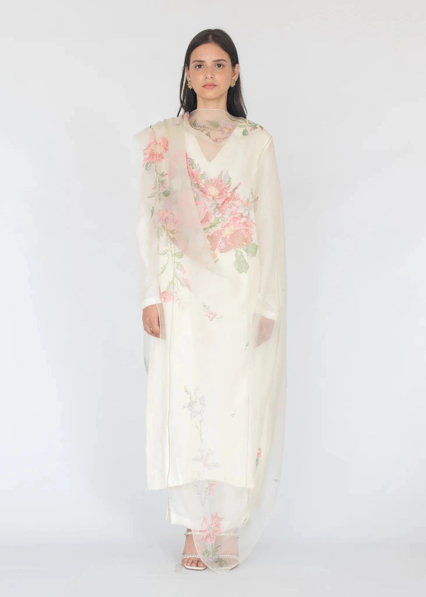 Salma Ivory Kurta Set - Pallodstore