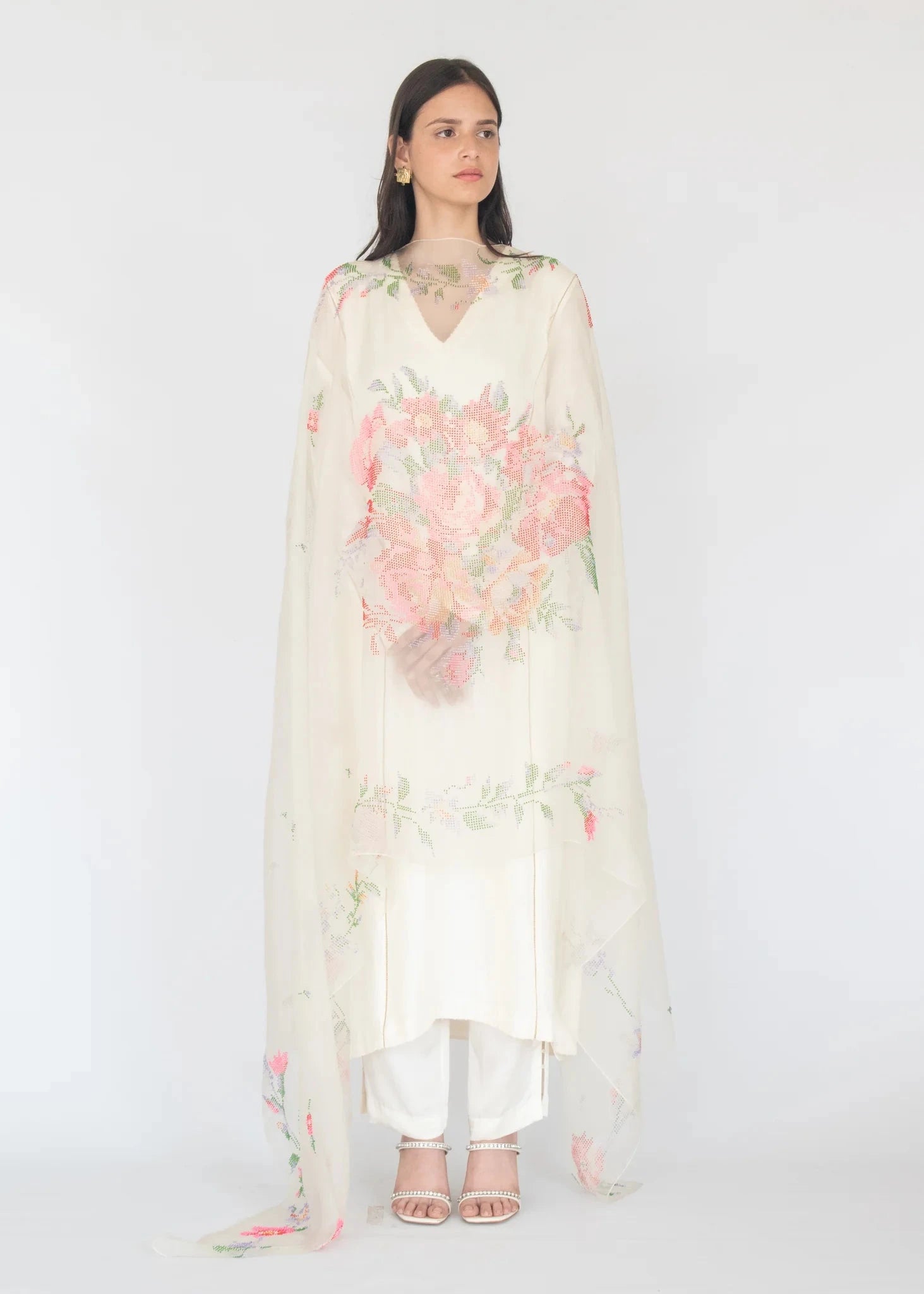 Salma Ivory Kurta Set - Pallodstore
