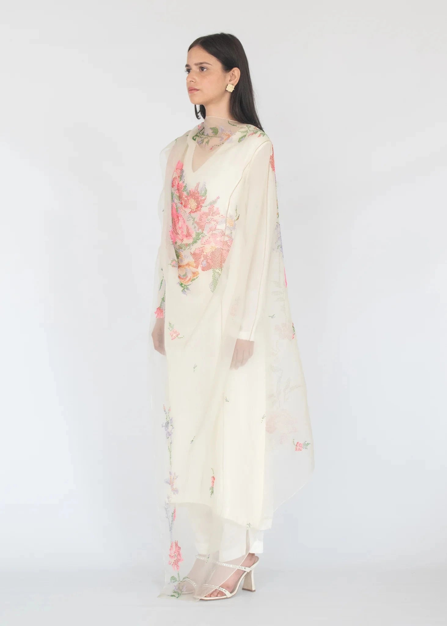 Salma Ivory Kurta Set - Pallodstore
