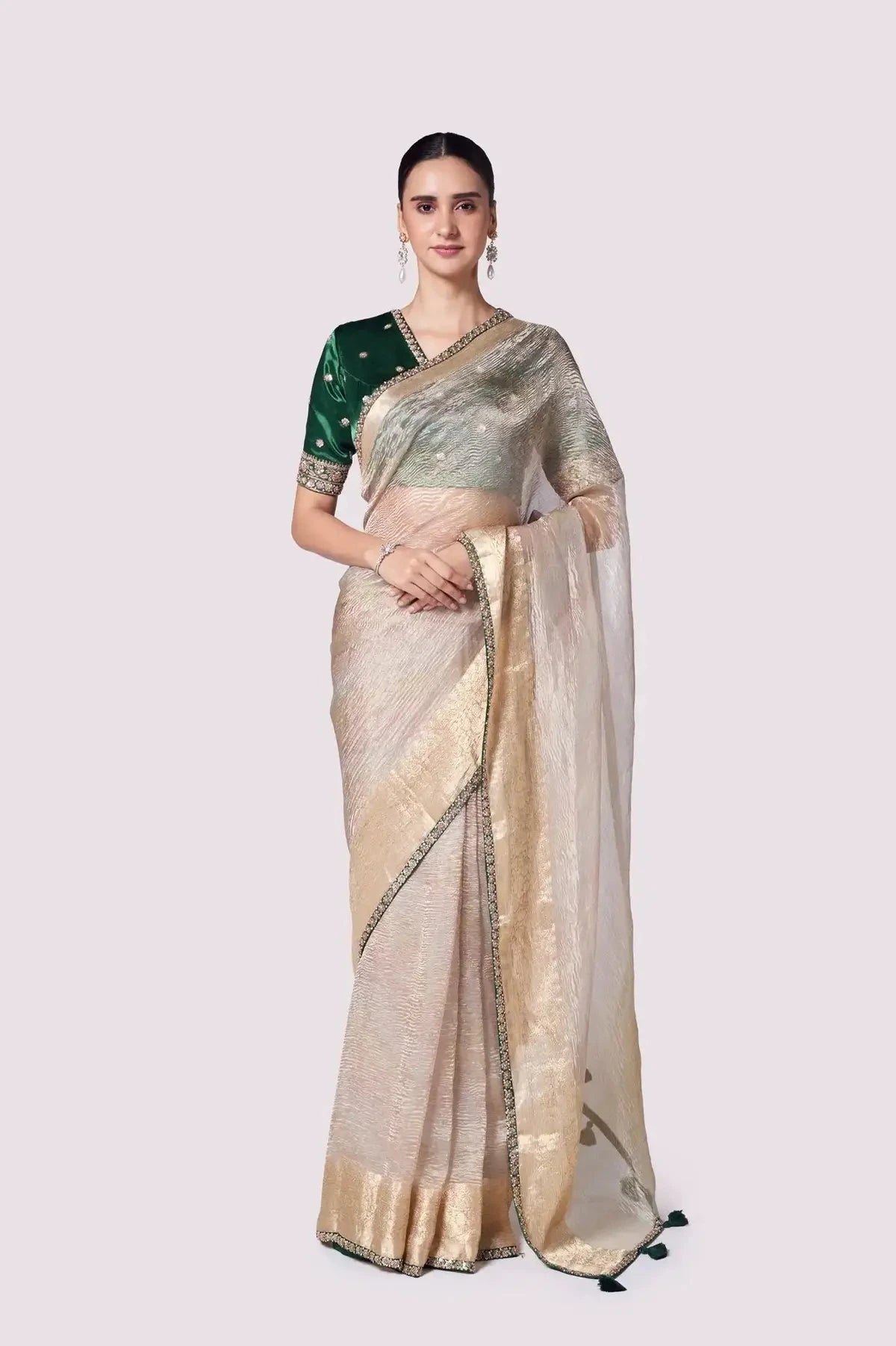 Sea Green Handloom Saree - Pallodstore