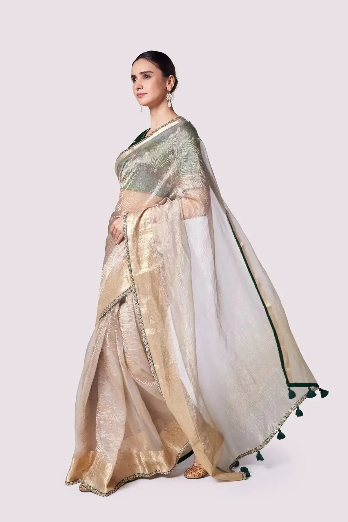 Sea Green Handloom Saree - Pallodstore