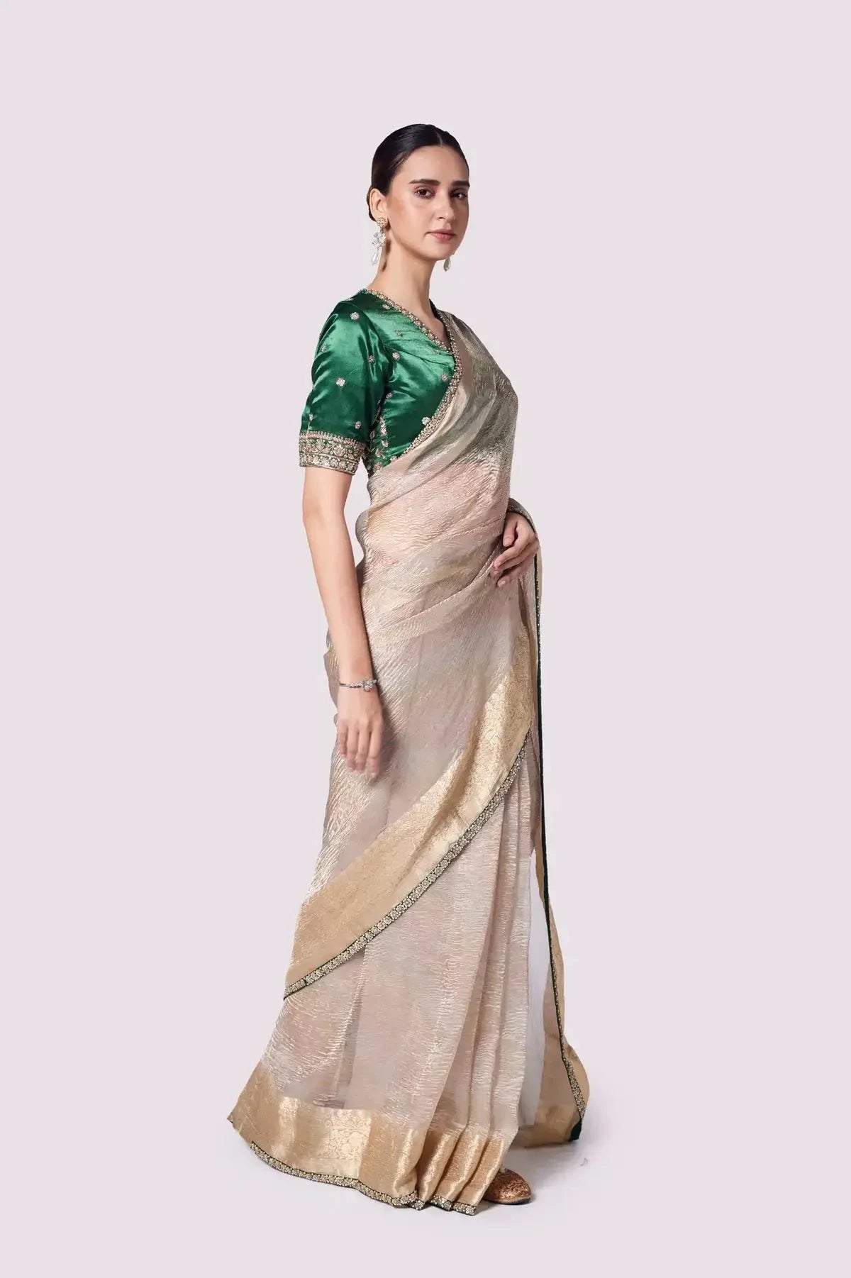 Sea Green Handloom Saree - Pallodstore