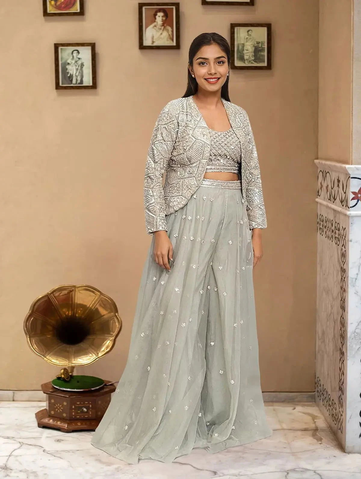 Short cape jacket indowestern - Pallodstore