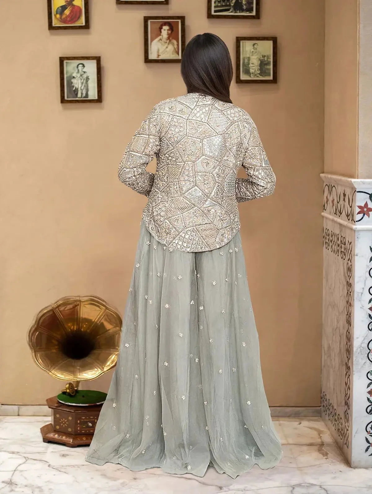 Short cape jacket indowestern - Pallodstore