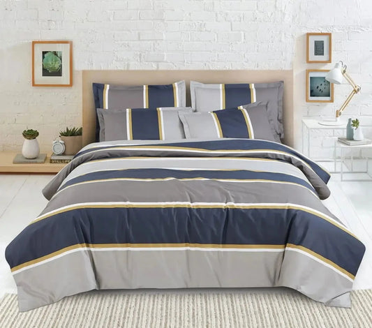 Sion Printed Blue 500TC Egyptian Cotton Bedding Set - Pallodstore